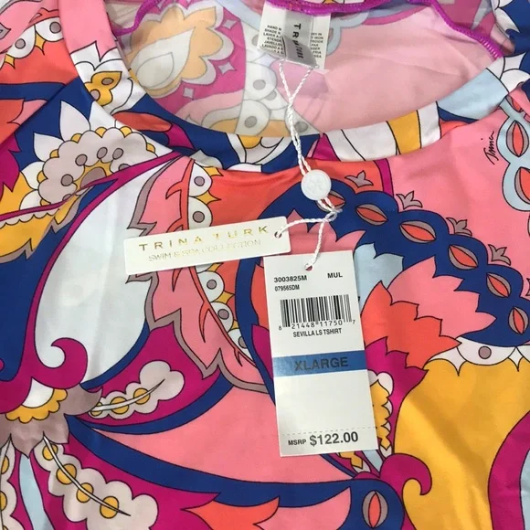 Trina Turk Sevilla Swim Shirt Long Sleeve NWT - Picture 16 of 16